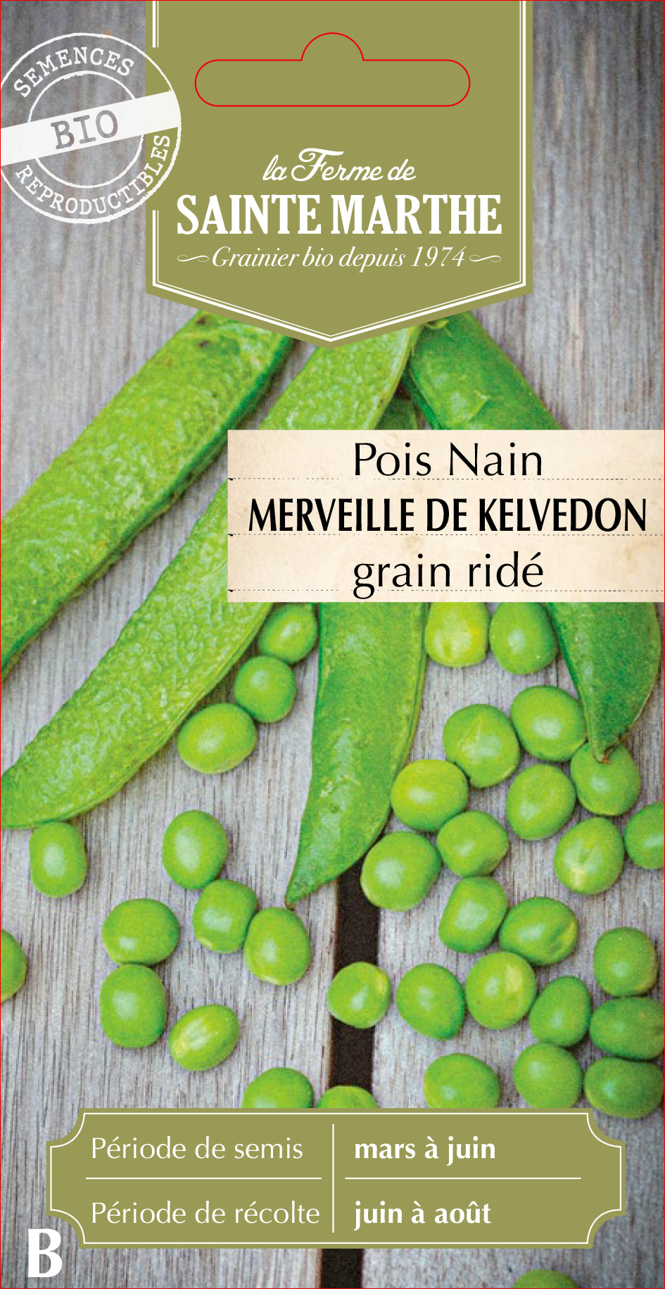 biologisch zaden - doperwt merveille de kelvedon